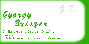 gyorgy baiszer business card